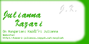 julianna kazari business card